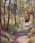 Peder Severin Kroyer Marie en el jardin painting